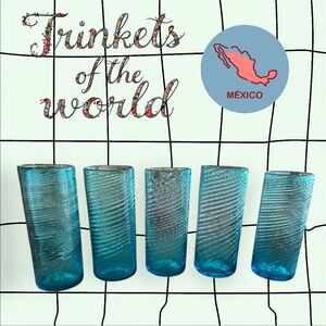 Hand-blown Glasses (Set of 5)